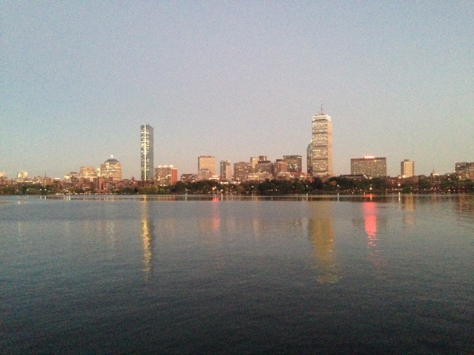 Having views like this on my run make me fall in love with Boston all over again <3